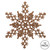 Vickerman M101558 - 6.25 inch Rose Gold Glitter Snowflake Christmas Ornament - 12 Pack