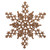 Vickerman M101558 6.25" Rose Gold Glit Snowflake 12/Pvc Bx 