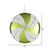 Vickerman M153314 6" Lime-White Swirl Flat Candy