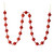 Vickerman M183503 - 6 ft Red Ball Christmas Garland - Unlit