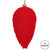 Vickerman MT195603D - 5 inch Red Flocked Pinecone Christmas Ornament - 4 Pack