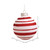 Vickerman N100712 3" Candy Cane Stripe Ball Orn 4/Box