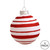 Vickerman N100712 3" Candy Cane Stripe Ball Orn 4/Box 