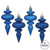 Vickerman N500002 4" Blue Finial 4 Finish Asst 8/Bx 