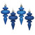 Vickerman N500002 4" Blue Finial 4 Finish Asst 8/Bx