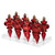 Vickerman N500003 4" Red Finial 4 Finish Asst 8/Bx