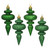 Vickerman N500004 4" Green Finial 4 Finish Asst 8/Bx