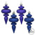 Vickerman N500022 4" Cobalt Blue Finial 4 Finish Asst 8/Bx 