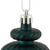 Vickerman N500062 - 4 inch Sea Blue 4-Finish Finial Christmas Ornament - 8 Pack