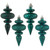 Vickerman N500062 4" Sea Blue Finial 4 Finish Asst 8/Bx