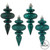 Vickerman N500062 4" Sea Blue Finial 4 Finish Asst 8/Bx