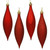 Vickerman N500103 - 5.5 inch Red 4-Finish Teardrop Christmas Ornament - 8 Pack