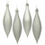 Vickerman N500107 5.5" Silver Drop 4 Finish Asst 8/Bx