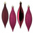 Vickerman N500121 5.5" Berry Red Drop 4 Finish Asst 8/Bx