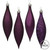Vickerman N500126 - 5.5 inch Plum 4-Finish Teardrop Christmas Ornament - 8 Pack
