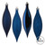 Vickerman N500131 - 5.5 inch Midnight Blue 4-Finish Teardrop Christmas Ornament - 8 Pack