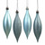 Vickerman N500132 - 5.5 inch Baby Blue 4-Finish Teardrop Christmas Ornament - 8 Pack