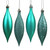Vickerman N500142 5.5" Teal Drop 4 Finish Asst 8/Bx