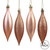 Vickerman N500158 - 5.5 inch Rose Gold 4-Finish Teardrop Christmas Ornament - 8 Pack