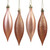 Vickerman N500158 - 5.5 inch Rose Gold 4-Finish Teardrop Christmas Ornament - 8 Pack