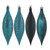 Vickerman N500162 5.5" Sea Blue Drop 4 Finish Asst 8/Bx 