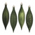 Vickerman N500164 - 5.5 inch Moss Green 4-Finish Teardrop Christmas Ornament - 8 Pack