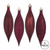 Vickerman N500165 5.5" Burgundy Drop 4 Finish Asst 8/Bx