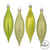 Vickerman N500173 - 5.5 inch Lime 4-Finish Teardrop Christmas Ornament - 8 Pack