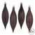 Vickerman N500175 - 5.5 inch Chocolate 4-Finish Teardrop Christmas Ornament - 8 Pack