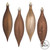 Vickerman N500176 - 5.5 inch Mocha 4-Finish Teardrop Christmas Ornament - 8 Pack