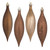 Vickerman N500176 - 5.5 inch Mocha 4-Finish Teardrop Christmas Ornament - 8 Pack