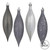 Vickerman N500187 - 5.5 inch Pewter 4-Finish Teardrop Christmas Ornament - 8 Pack