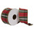 Vickerman QR220169 - Gray Dupion Plaid Wired Decorative Ribbon - 2.5" x 10 Yards