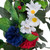 Vickerman FO201722 - 22" Red White Blue Floral Wreath