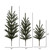 Vickerman G188224 24-30-36" Green Spruce Tops 3Pc Set