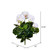 Vickerman FL170504 15.25" White Geranium Bush 