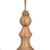 Vickerman JE222112 12" Lt Nat Turned Wood Finial Ornt 2/Bag