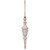 Vickerman JE222113 - 12 inch Whitewash Turned Wood Finial Christmas Ornament - 2 Pack