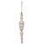 Vickerman JE222316 - 15 inch Whitewash Turned Wood Finial Christmas Ornament - 2 Pack