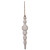 Vickerman JE222318 15" Whtwsh Turned Wood Finial Ornt 2/Bag