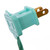 Vickerman K160931LED 3'x25" Aqua Fir DuraL LED 100Aq