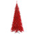 Vickerman K165075 - 7.5 ft Red Tinsel Slim Fir Unlit Christmas Tree