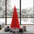Vickerman K165075 - 7.5 ft Red Tinsel Slim Fir Unlit Christmas Tree