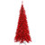 Vickerman K165076LED 7.5ft Tinsel Red Slim Fir Christmas Tree with Lights