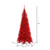  Vickerman K165086LED 10ft Tinsel Red Slim Fir Christmas Tree with Lights 