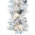 Vickerman K171215LED - 9 ft Flocked White on Green Pine Christmas Garland - Warm White LED