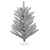 Vickerman K196340 4' x 35" Vintage Aluminum 55 Branches