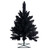 Vickerman K221630 - 3 ft Flocked Black Fir Unlit Christmas Tree