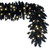 Vickerman K221715LED - 9 ft Black Flocked Black Fir Christmas Garland - Warm White LED