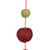 Vickerman JE221776 - 6 ft Multicolor Wool Pom Pom Christmas Garland - Unlit